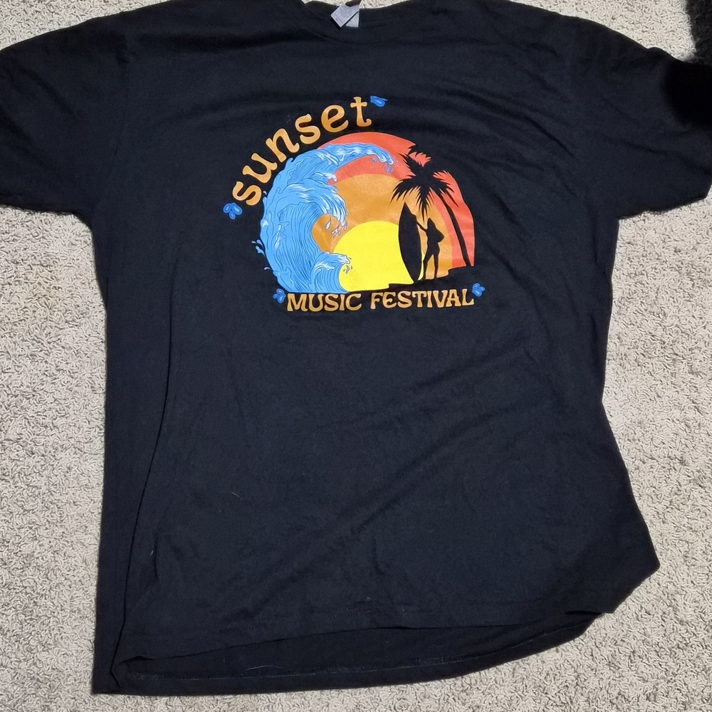 Sunset Music Festival Black T-Shirt